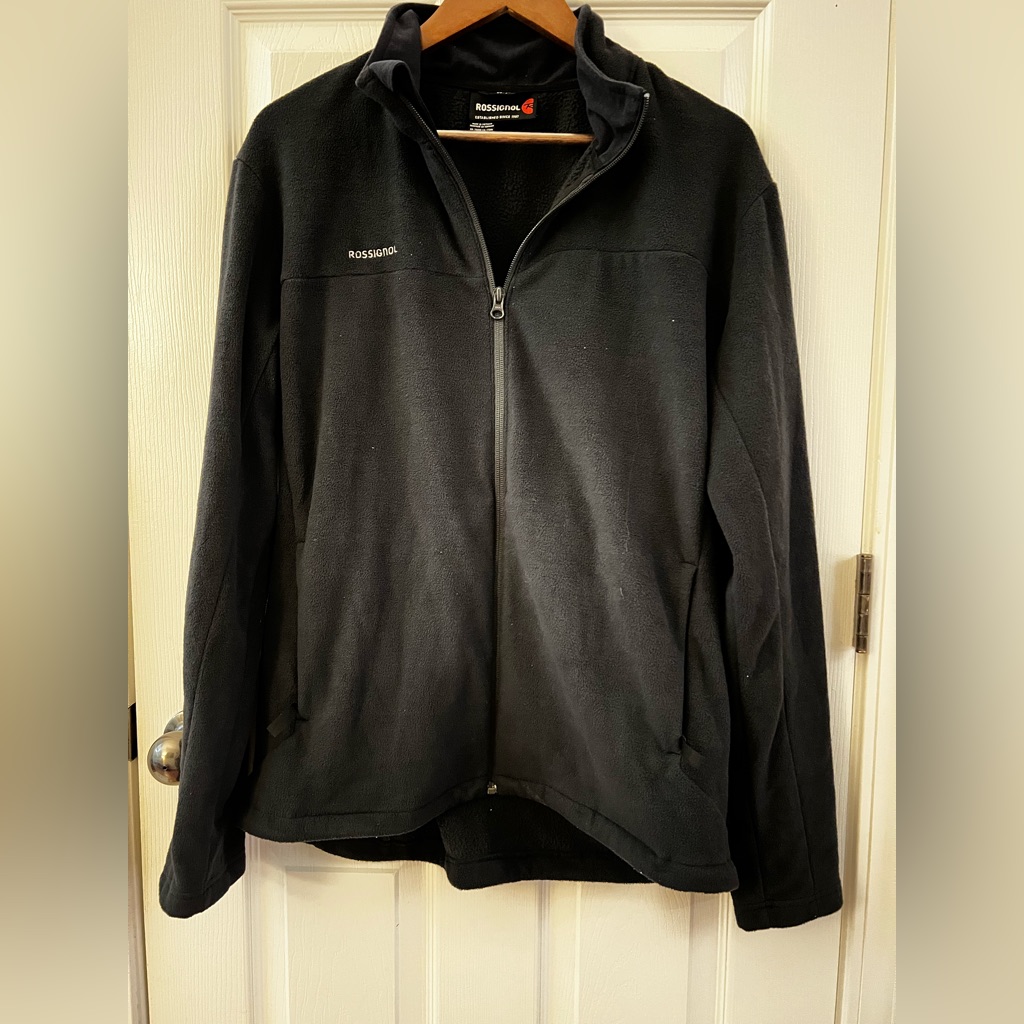 Rossignol Mens Black Fleece Jacket Size Large